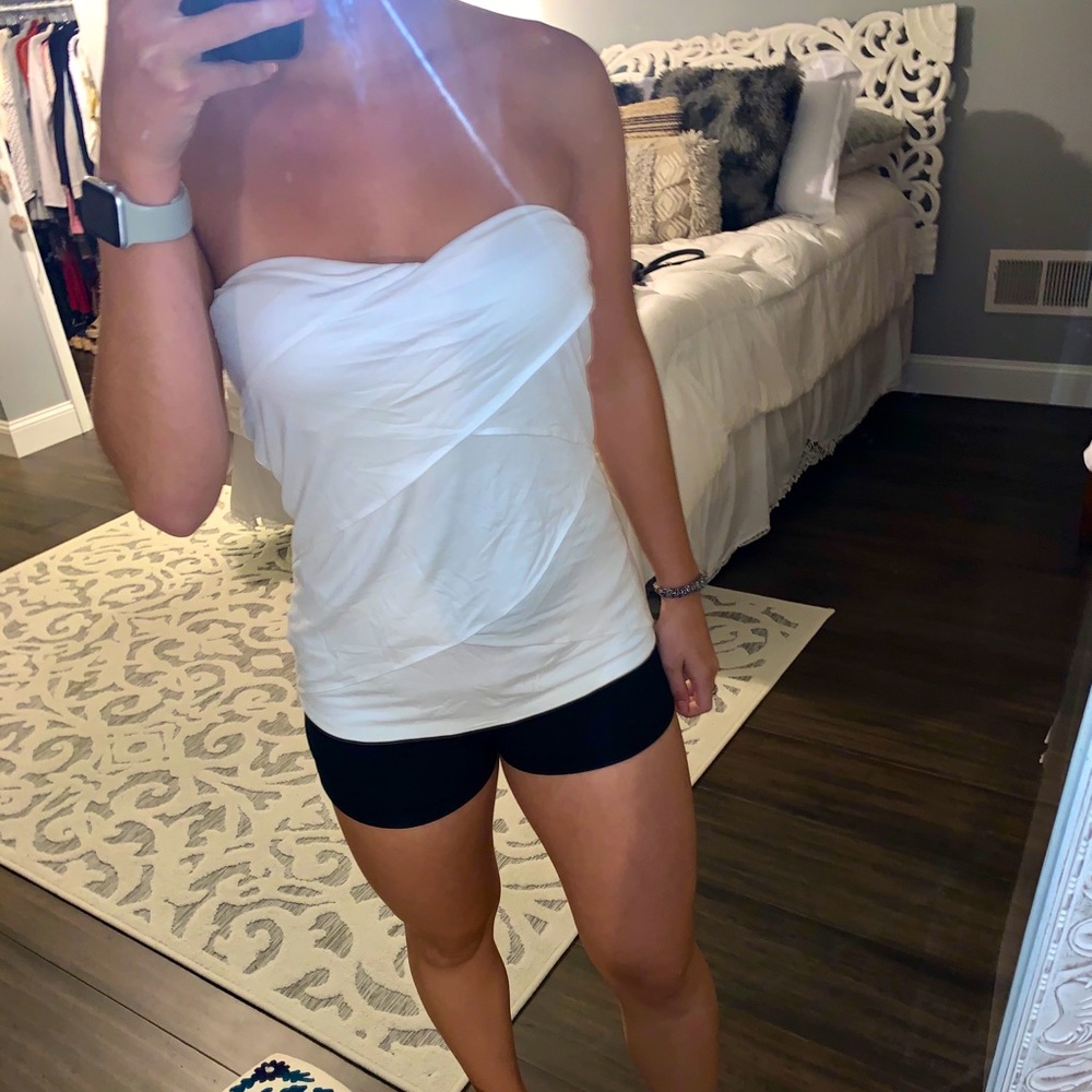 White House Black Market Strapless Blouse